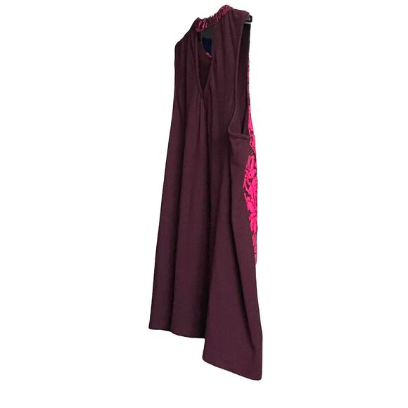 MAURICES ROUND HI-NECK DRESSY TANK TOP, WOMENS, L, FUCHSIA & CRANBERRY, EMBROID - Picture 7 of 12